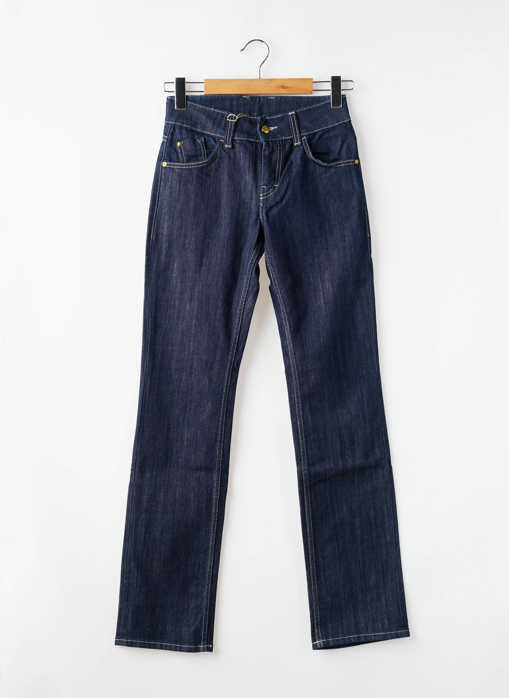 Jeans coupe slim tissage brut taille basse bleu MUSTANG femme