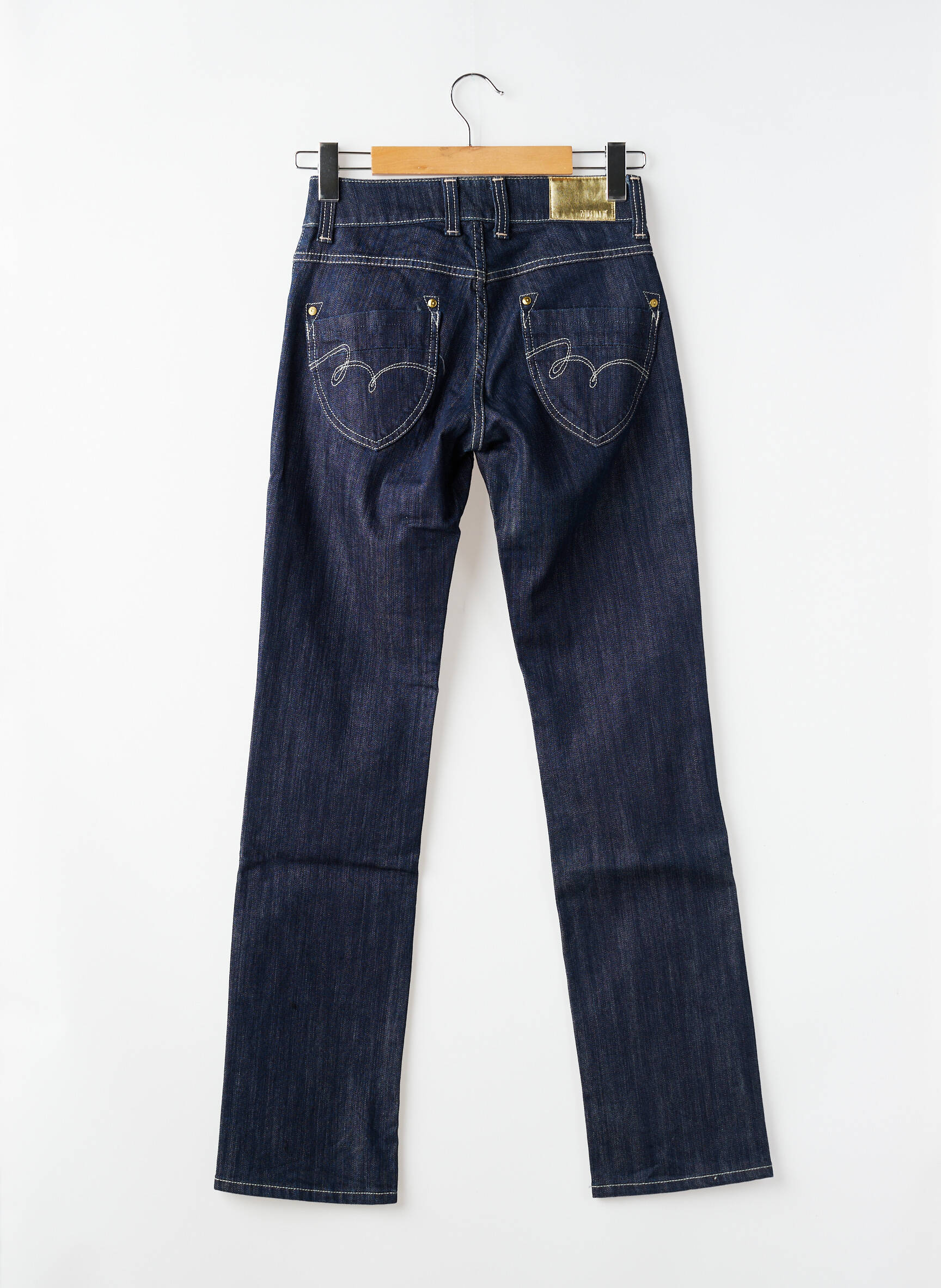 Jeans coupe slim tissage brut taille basse bleu MUSTANG femme