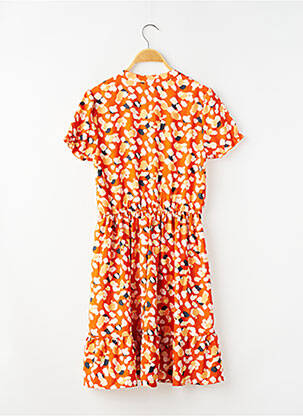 Robe mi-longue manches courtes manches courtes orange ONLY fille
