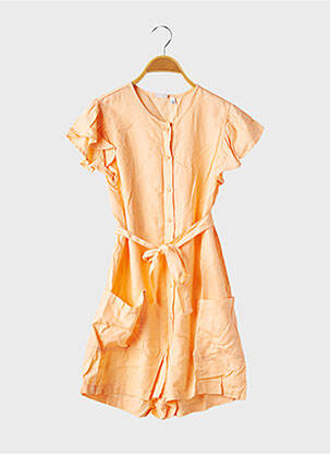 Combishort coupe cintrée manches courtes orange NAME IT fille