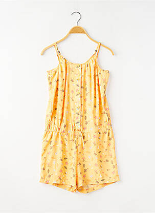 Combishort imprimé fleurs fines bretelles orange NAME IT fille
