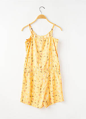 Combishort imprimé fleurs fines bretelles orange NAME IT fille