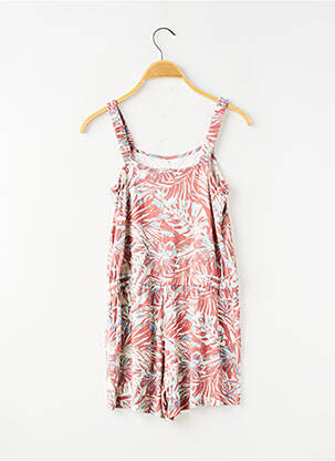 Combishort col rond fines bretelles rose GARCIA fille