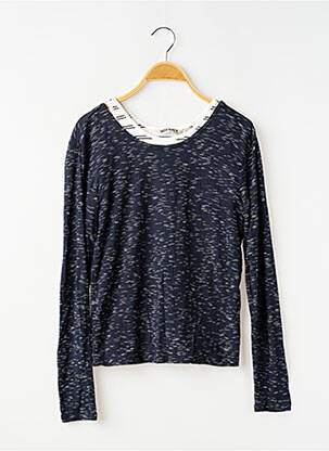 T-shirt coupe cintrée manches longues bleu GARCIA fille