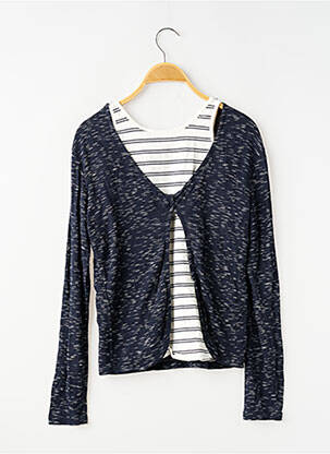 T-shirt coupe cintrée manches longues bleu GARCIA fille