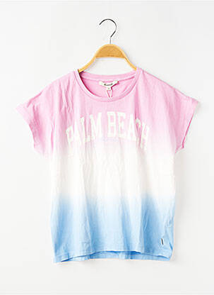 T-shirt stretch manches courtes rose GARCIA fille