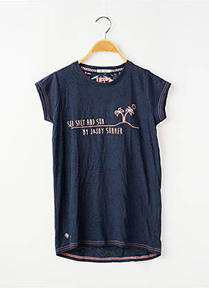 T-shirt stretch manches courtes bleu J&JOY fille