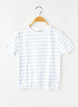 T-shirt coupe cintrée manches courtes bleu GARCIA fille