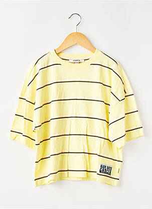 T-shirt stretch manches courtes jaune GARCIA fille