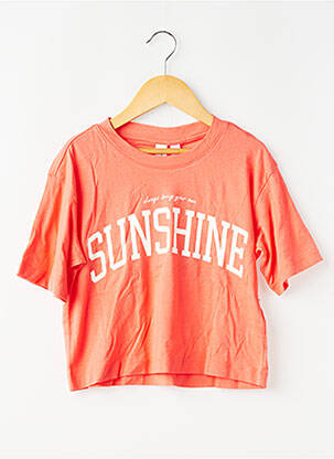 T-shirt stretch manches courtes orange VERO MODA fille