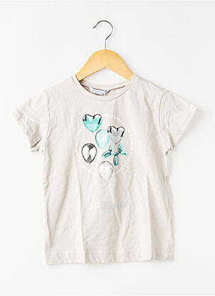 T-shirt coupe cintrée manches courtes gris MAYORAL fille