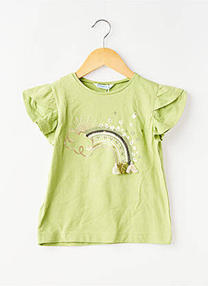 T-shirt stretch manches courtes vert MAYORAL fille