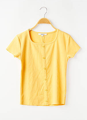 T-shirt coupe cintrée manches courtes jaune GARCIA fille