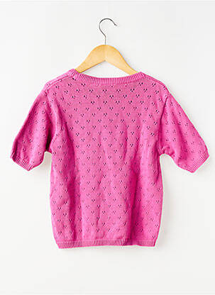 Pull resserrée sur le bas manches courtes rose LILILOTTE fille