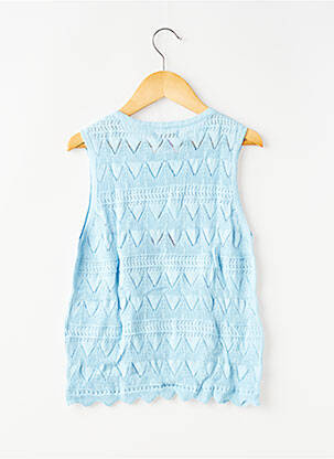 Pull coupe droite sans manche bleu VERO MODA fille