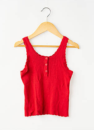 Pull maille fine sans manche rouge NAME IT fille