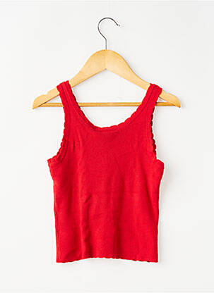 Pull maille fine sans manche rouge NAME IT fille