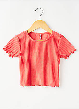 T-shirt stretch fines bretelles rouge ONLY fille
