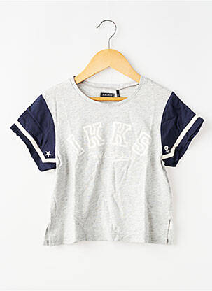 T-shirt stretch manches courtes gris IKKS garçon