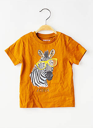 T-shirt stretch manches courtes jaune MAYORAL garçon