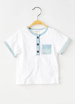 T-shirt stretch manches courtes blanc CARREMENT BEAU garçon