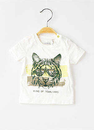 T-shirt stretch manches courtes blanc IKKS garçon