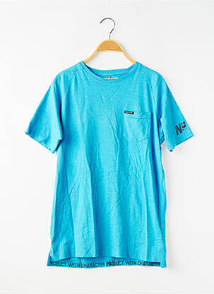 T-shirt stretch manches courtes bleu GARCIA garçon