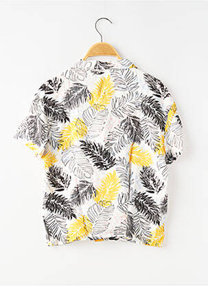 Chemise manches courtes tissage popeline jaune GARCIA garçon