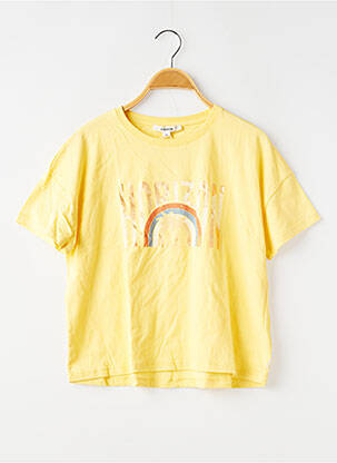 T-shirt stretch manches courtes jaune GARCIA fille