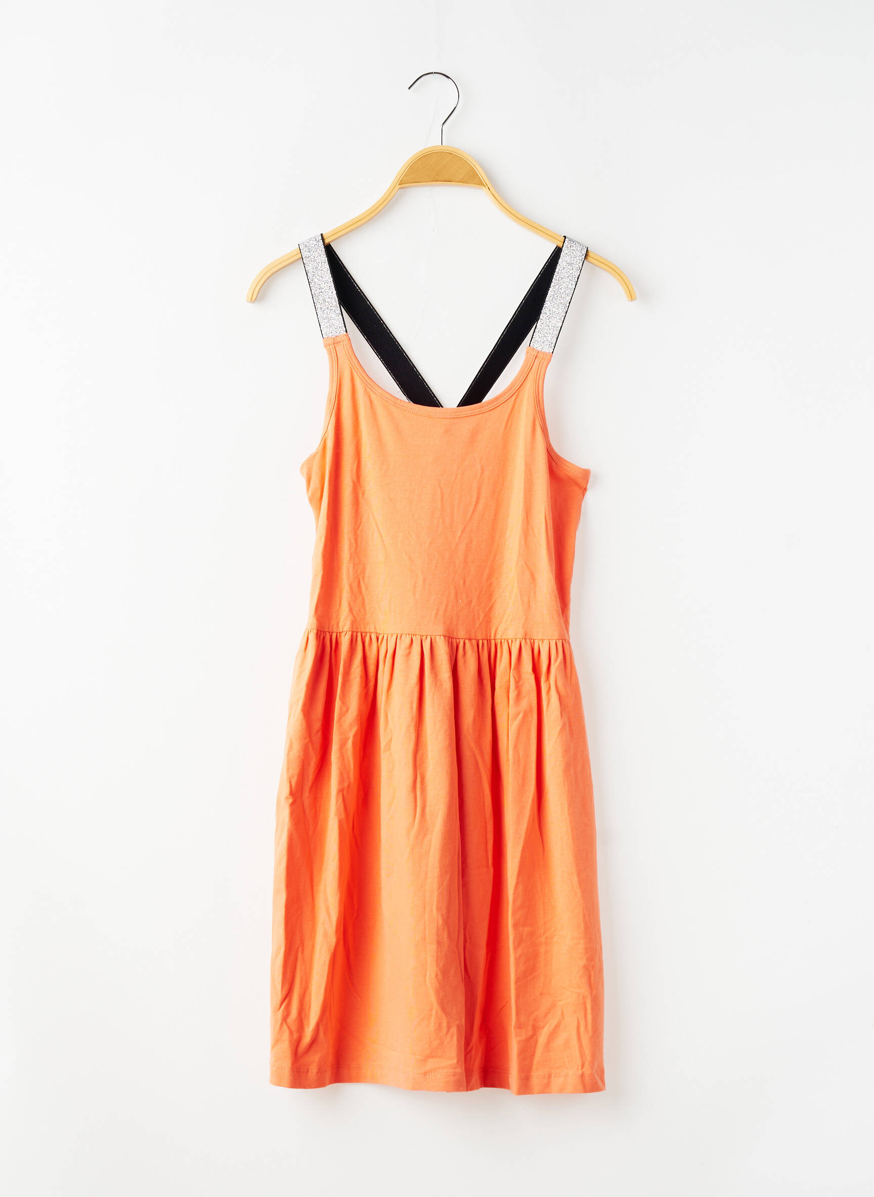 Robe mi-longue fines bretelles fines bretelles orange BASIC NEEDS BY NAME IT fille