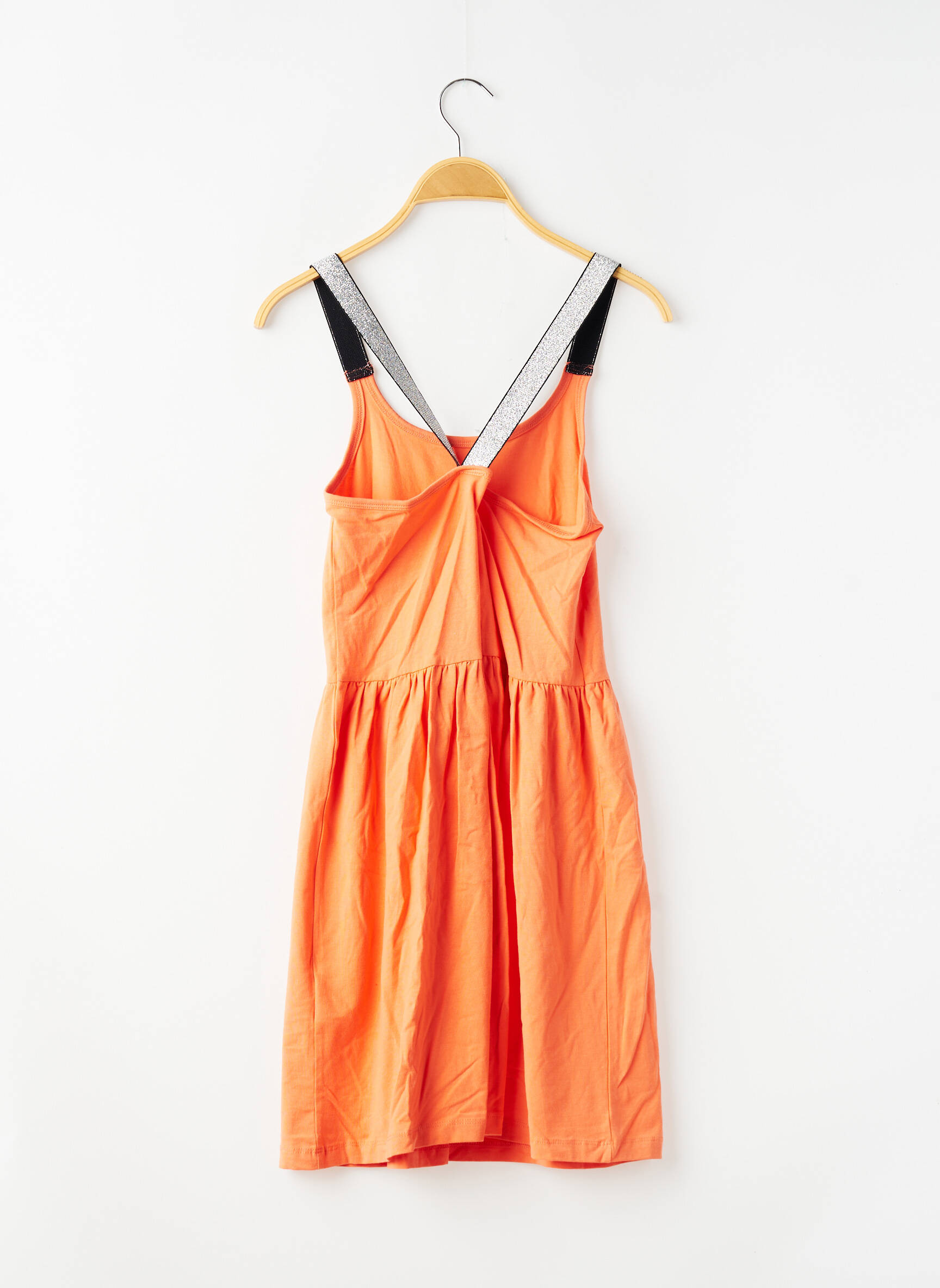 Robe mi-longue fines bretelles fines bretelles orange BASIC NEEDS BY NAME IT fille