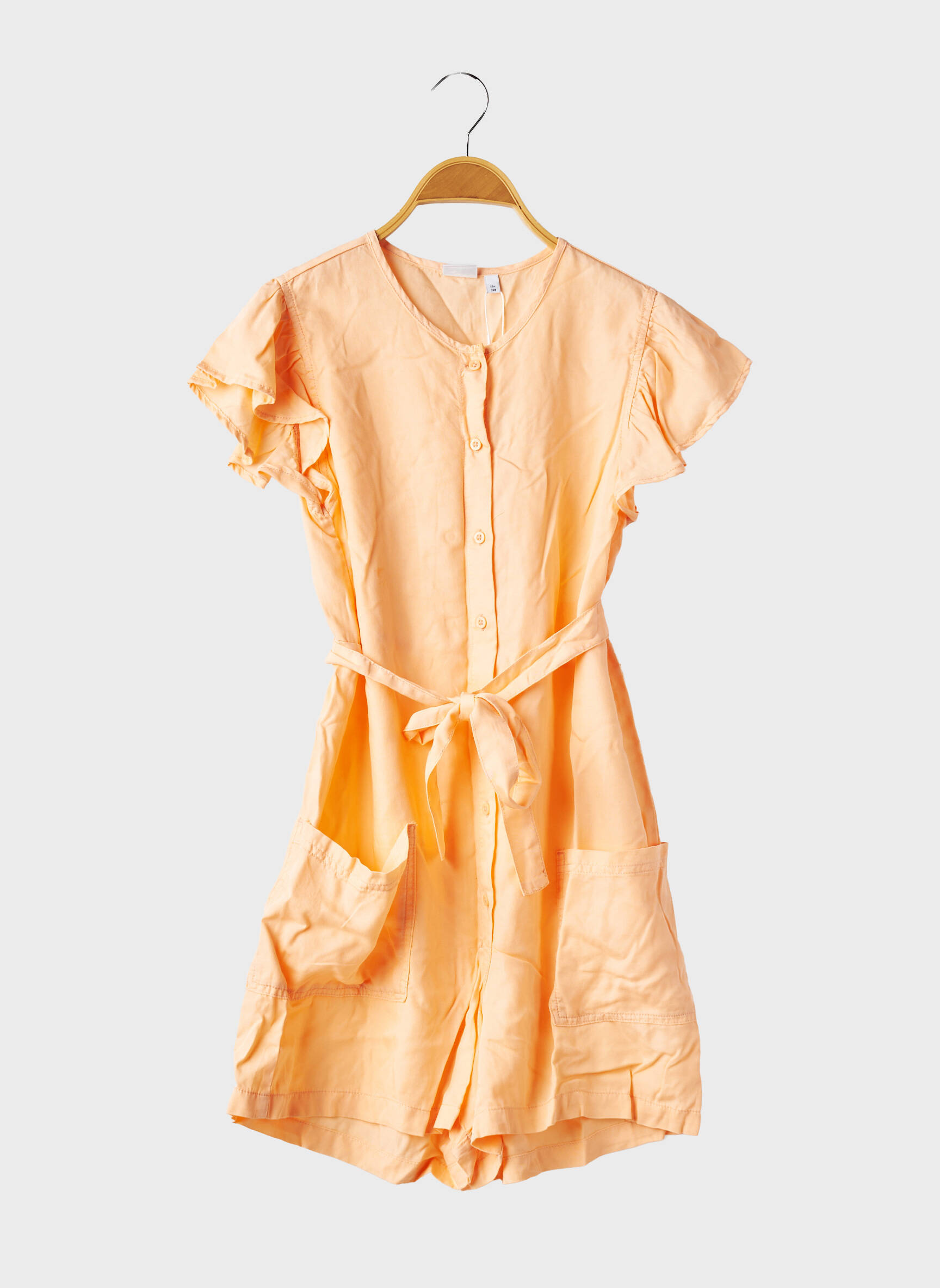 Combishort coupe cintrée manches courtes orange NAME IT fille