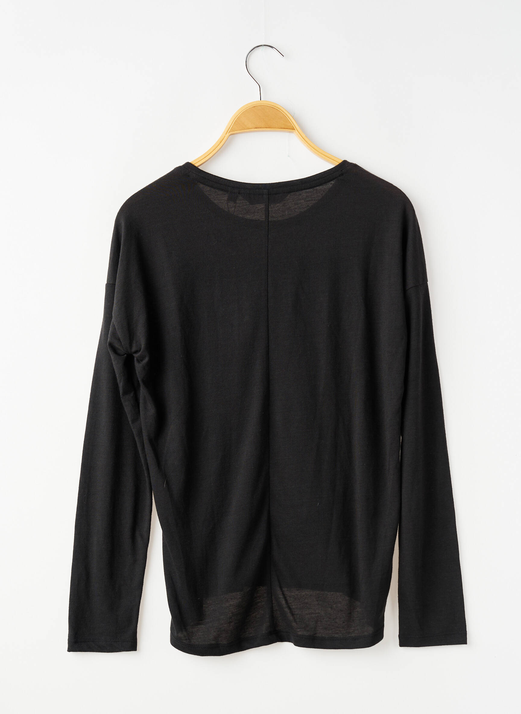 T-shirt coupe cintrée manches longues noir GARCIA fille