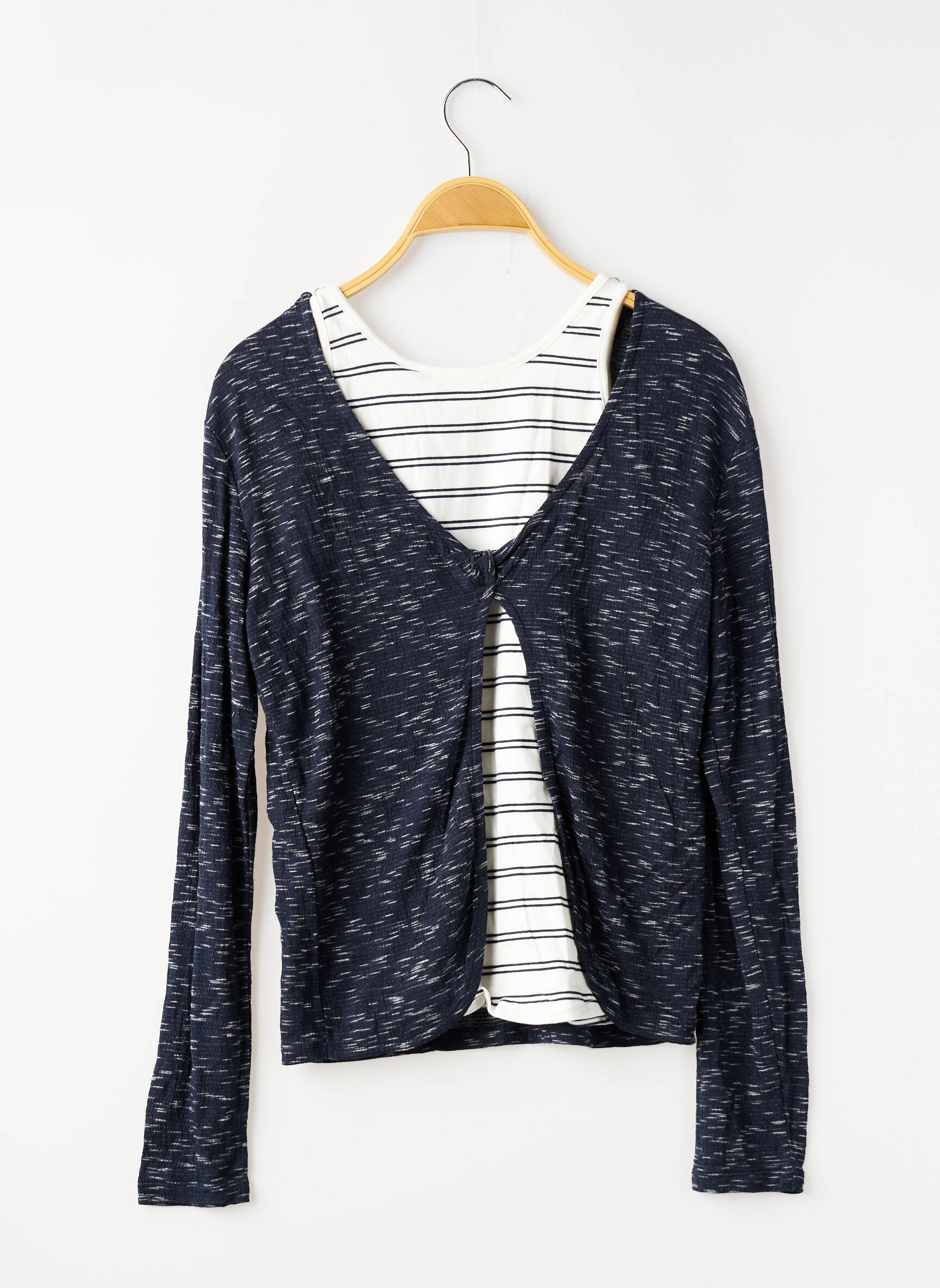 T-shirt coupe cintrée manches longues bleu GARCIA fille