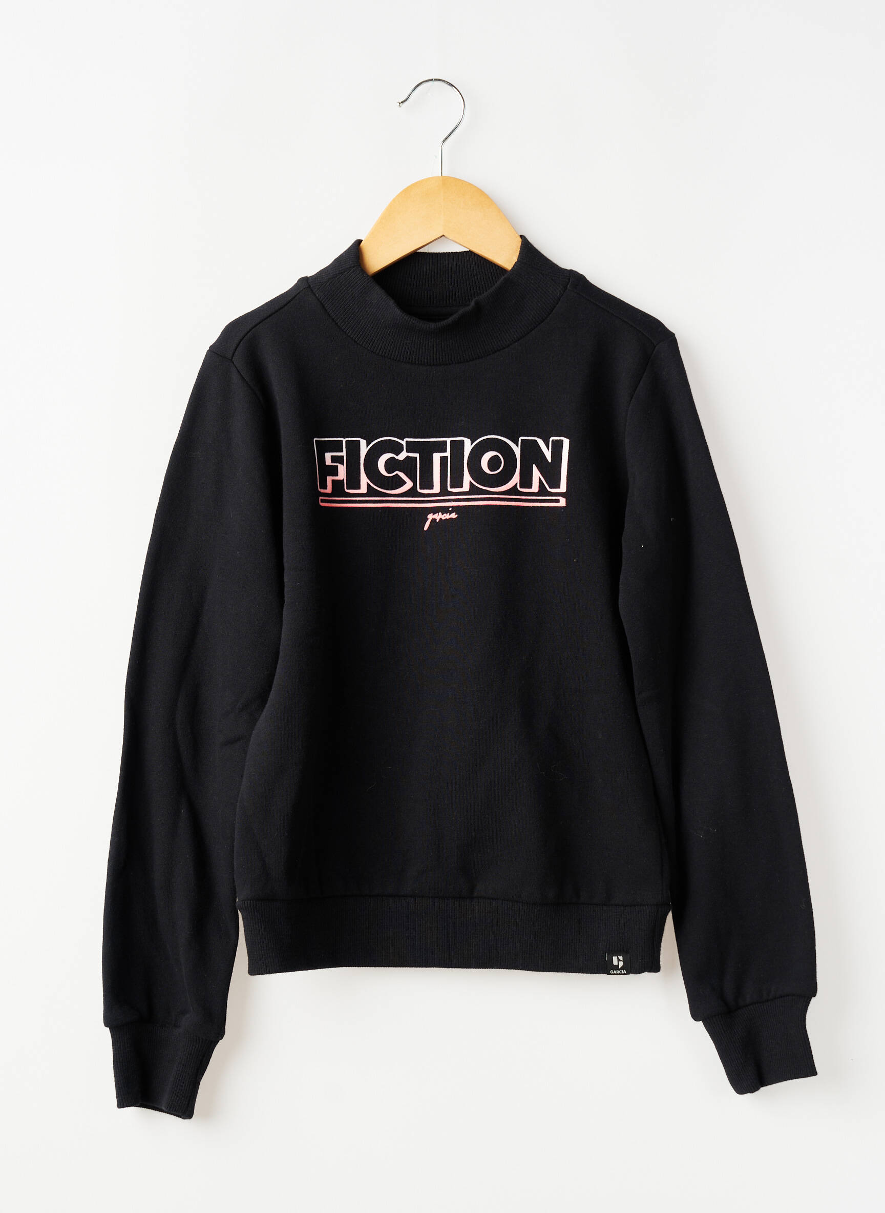 Sweat-shirt manches longues manches longues noir GARCIA fille