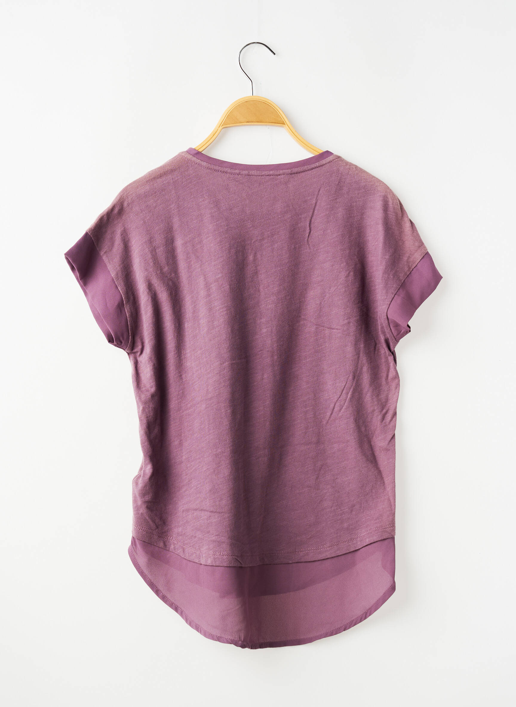 T-shirt stretch manches courtes violet GARCIA fille