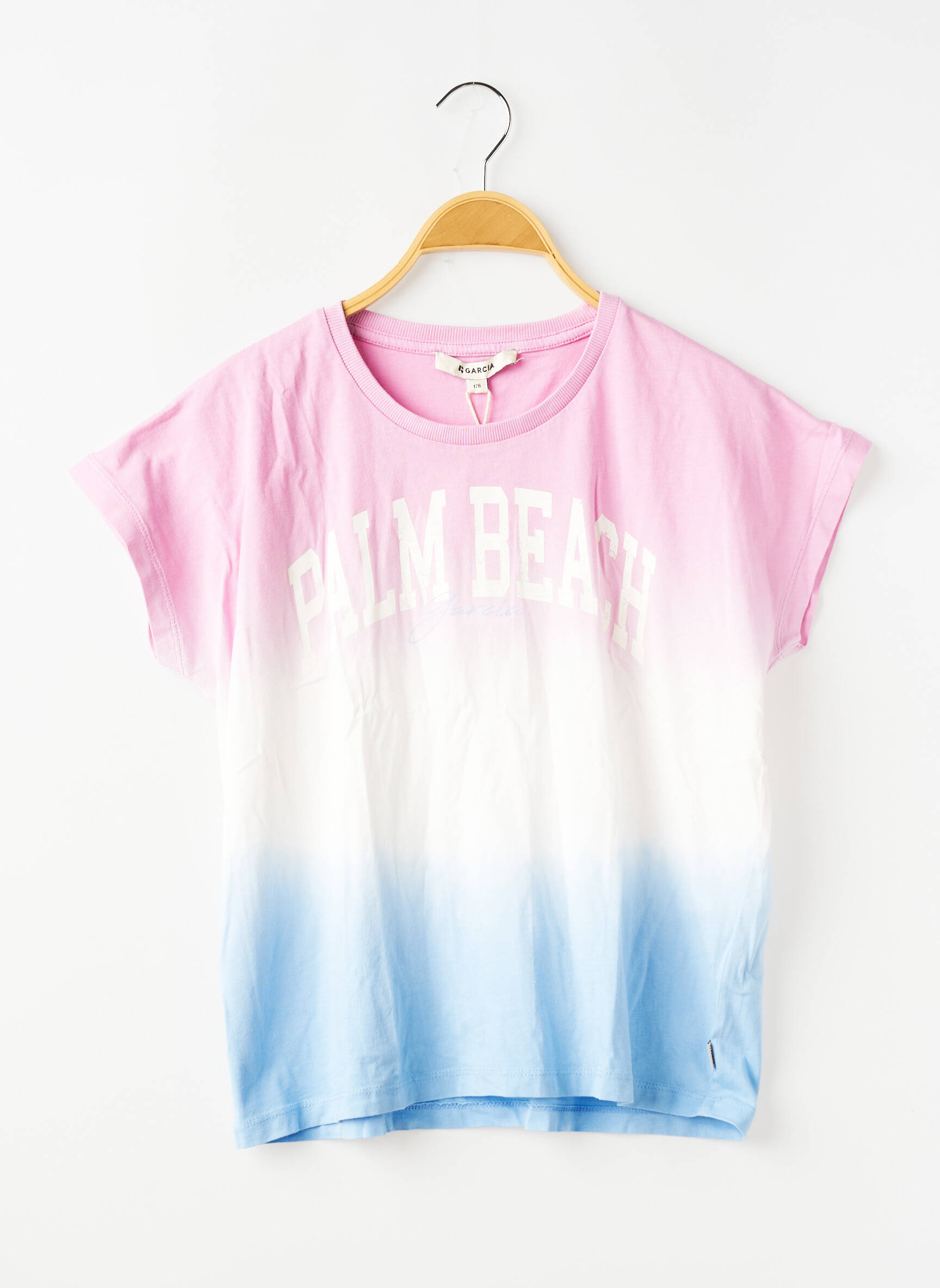 T-shirt stretch manches courtes rose GARCIA fille