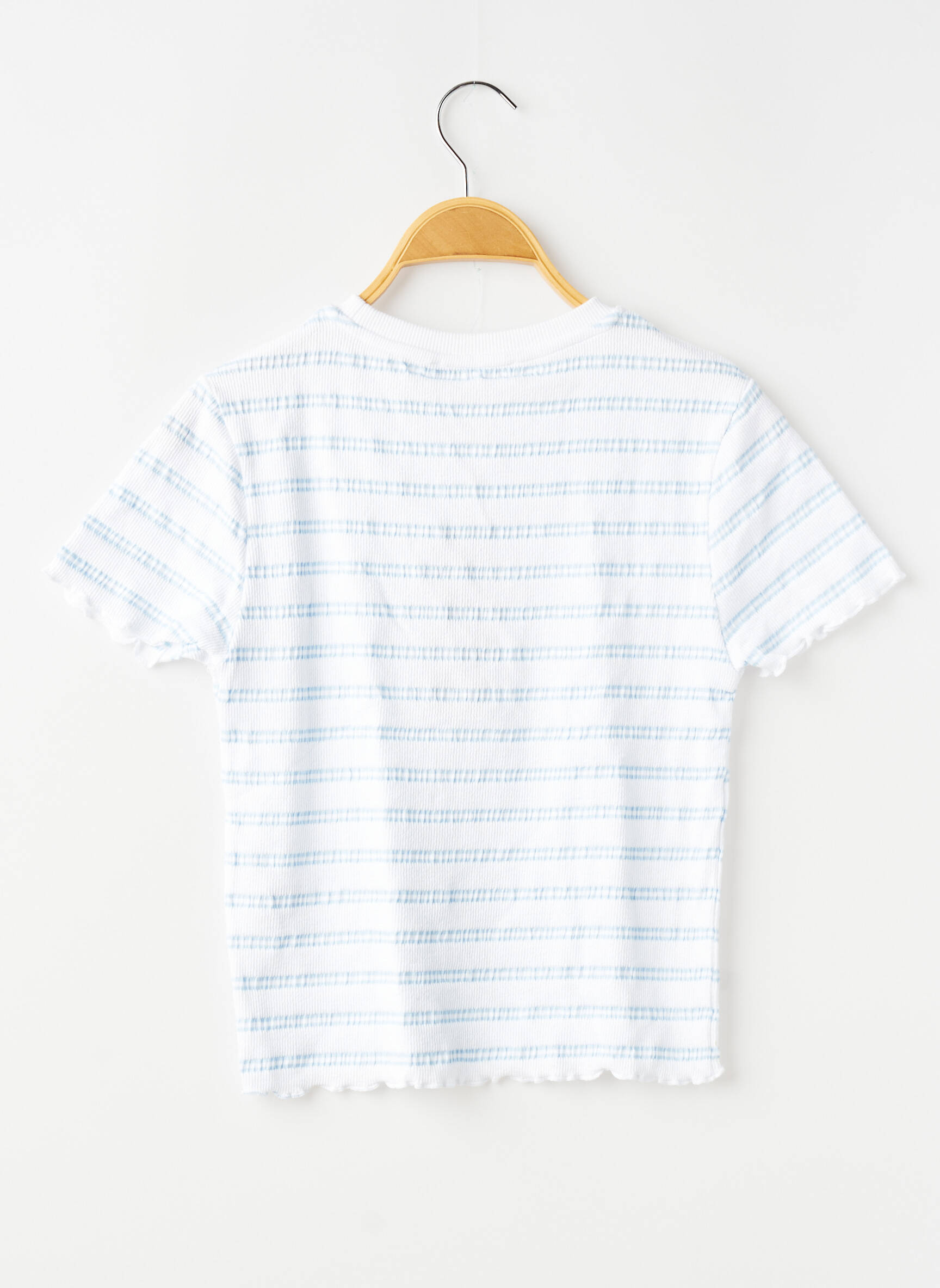 T-shirt coupe cintrée manches courtes bleu GARCIA fille