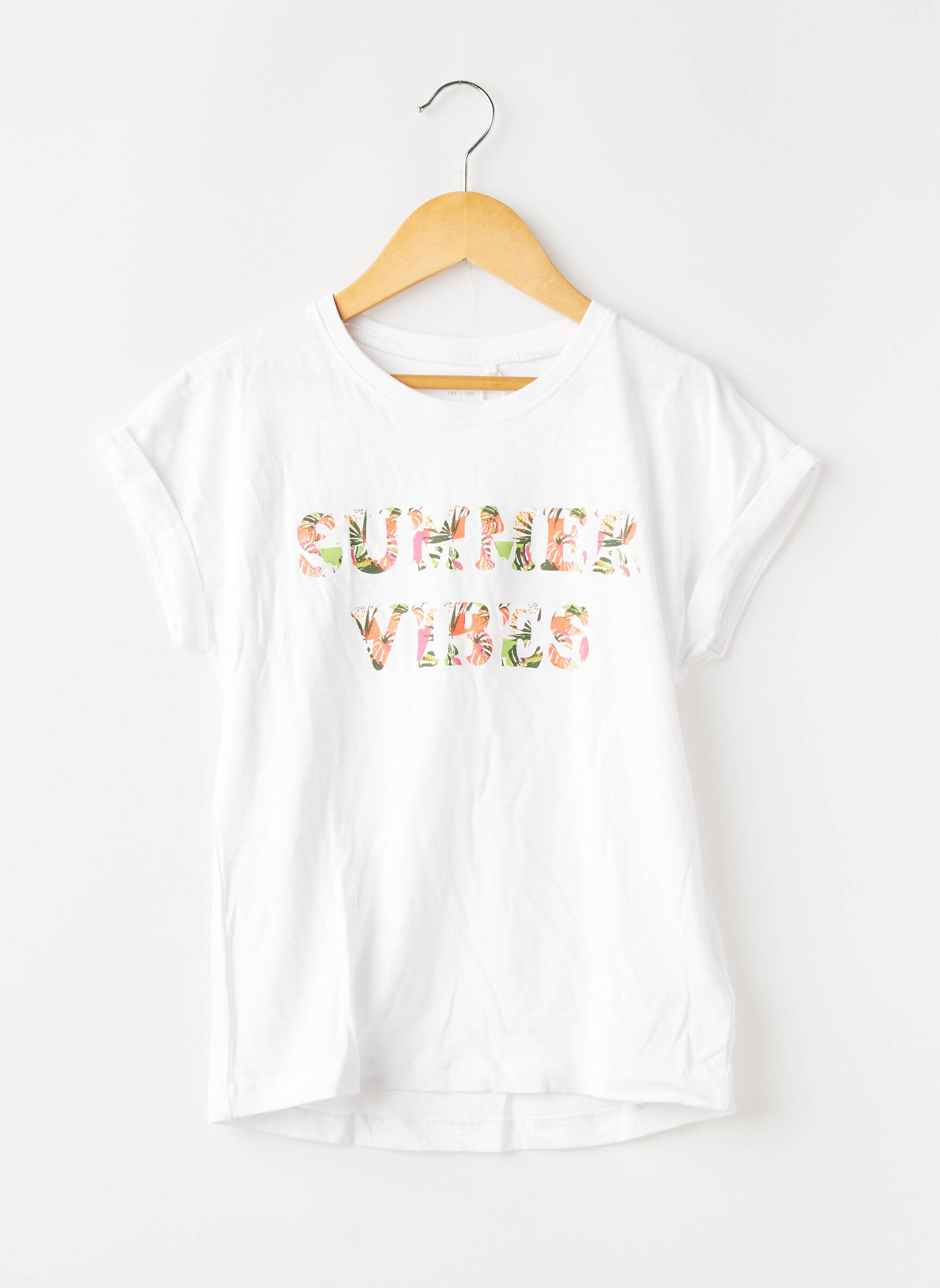 T-shirt stretch manches courtes blanc NAME IT fille