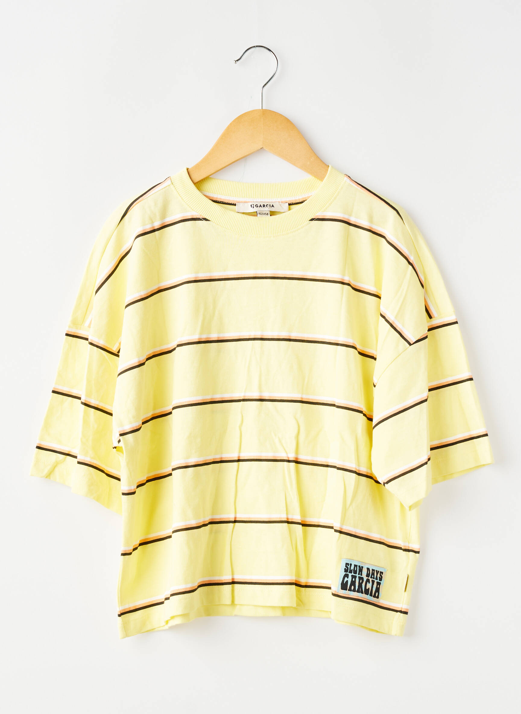 T-shirt stretch manches courtes jaune GARCIA fille