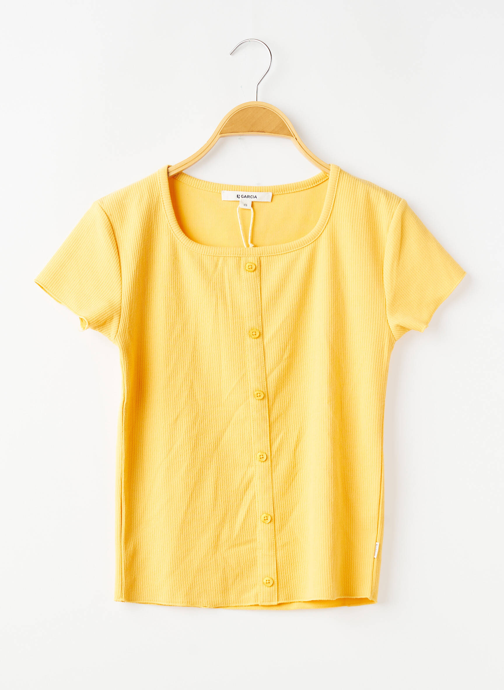 T-shirt coupe cintrée manches courtes jaune GARCIA fille