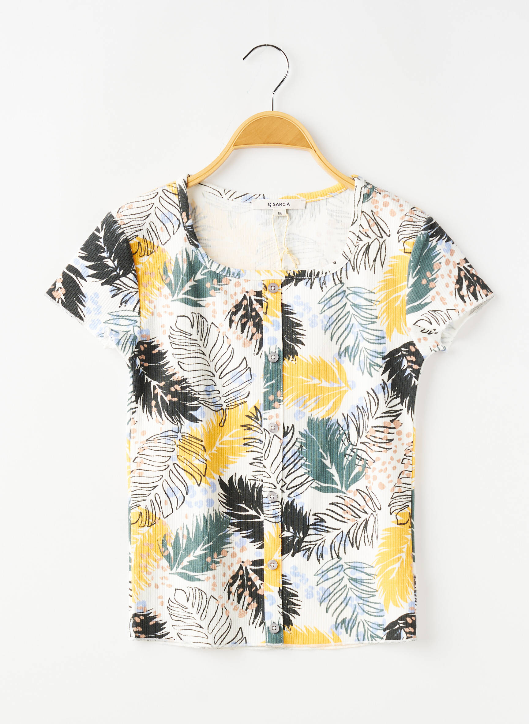 T-shirt coupe cintrée manches courtes gris GARCIA fille