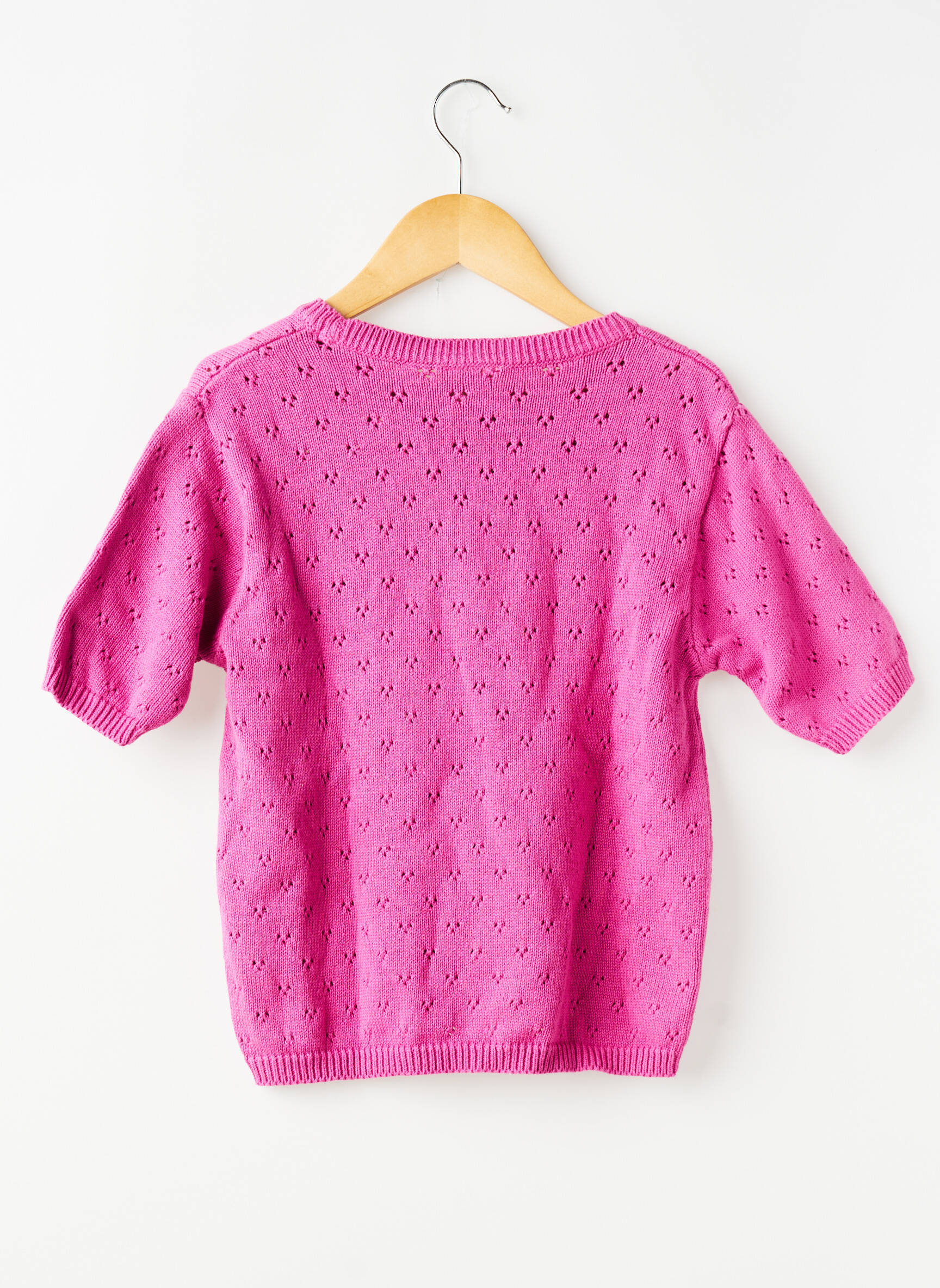 Pull resserrée sur le bas manches courtes rose LILILOTTE fille