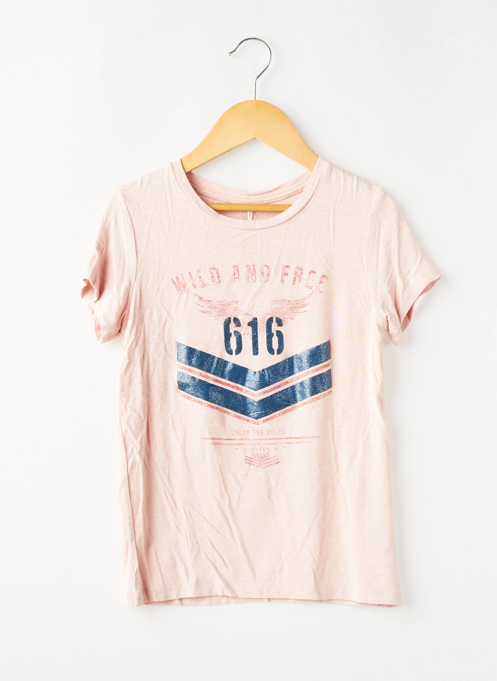 T-shirt stretch manches courtes rose NAME IT fille