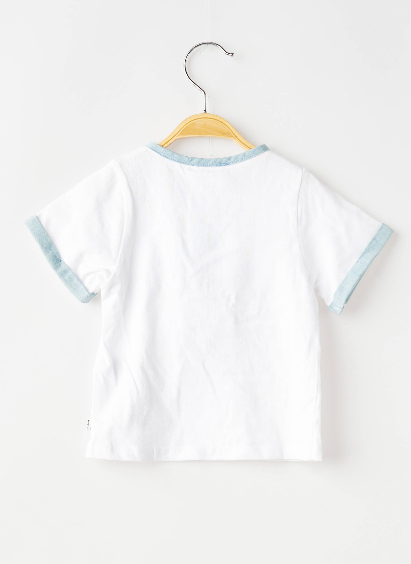 T-shirt stretch manches courtes blanc CARREMENT BEAU garçon