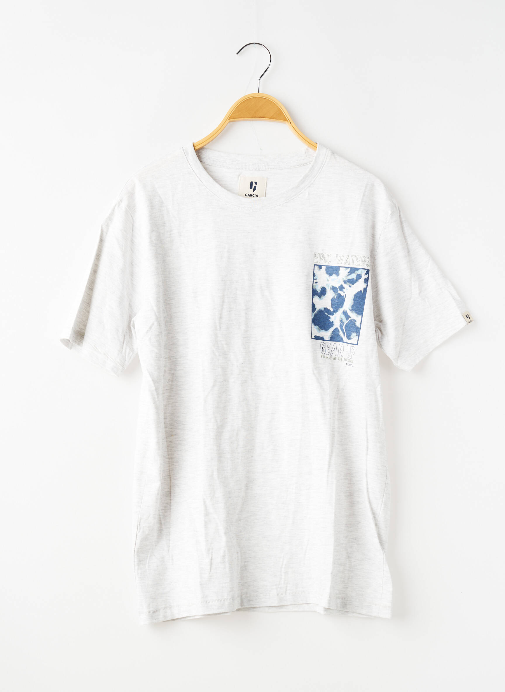 T-shirt stretch manches courtes gris GARCIA garçon