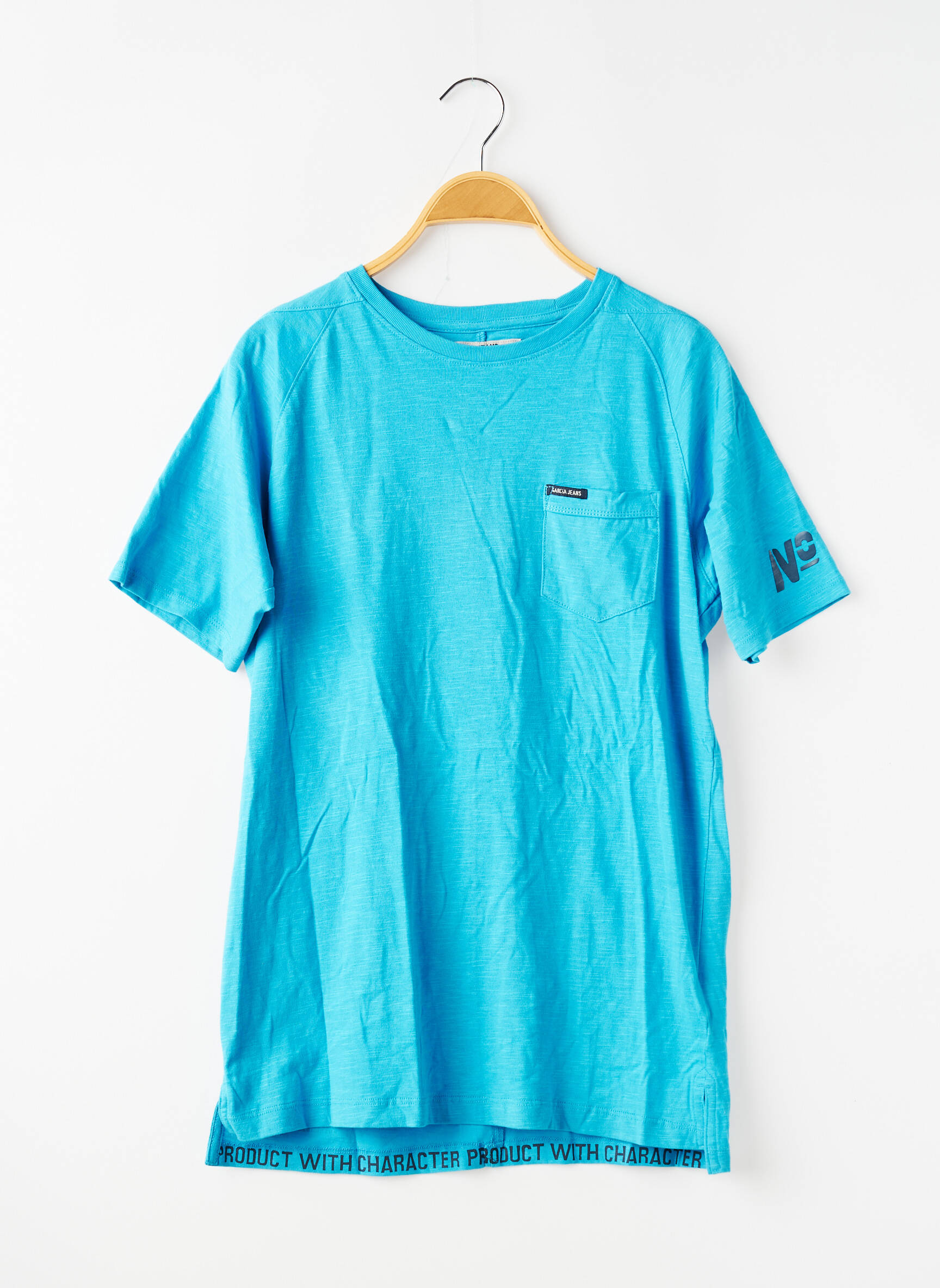 T-shirt stretch manches courtes bleu GARCIA garçon