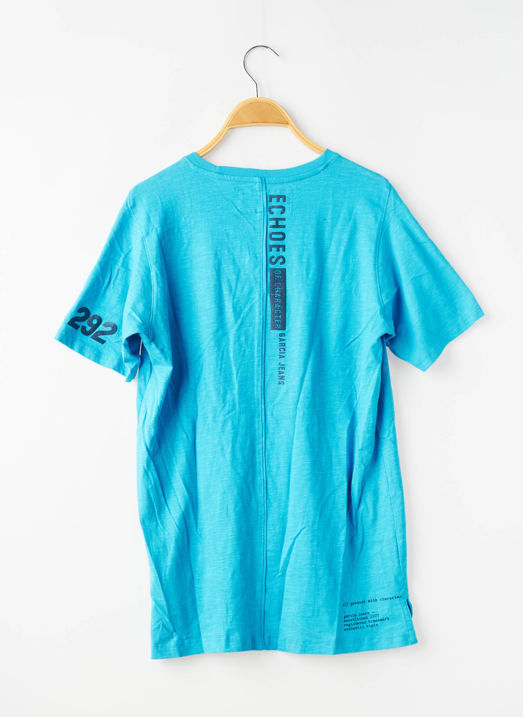 T-shirt stretch manches courtes bleu GARCIA garçon
