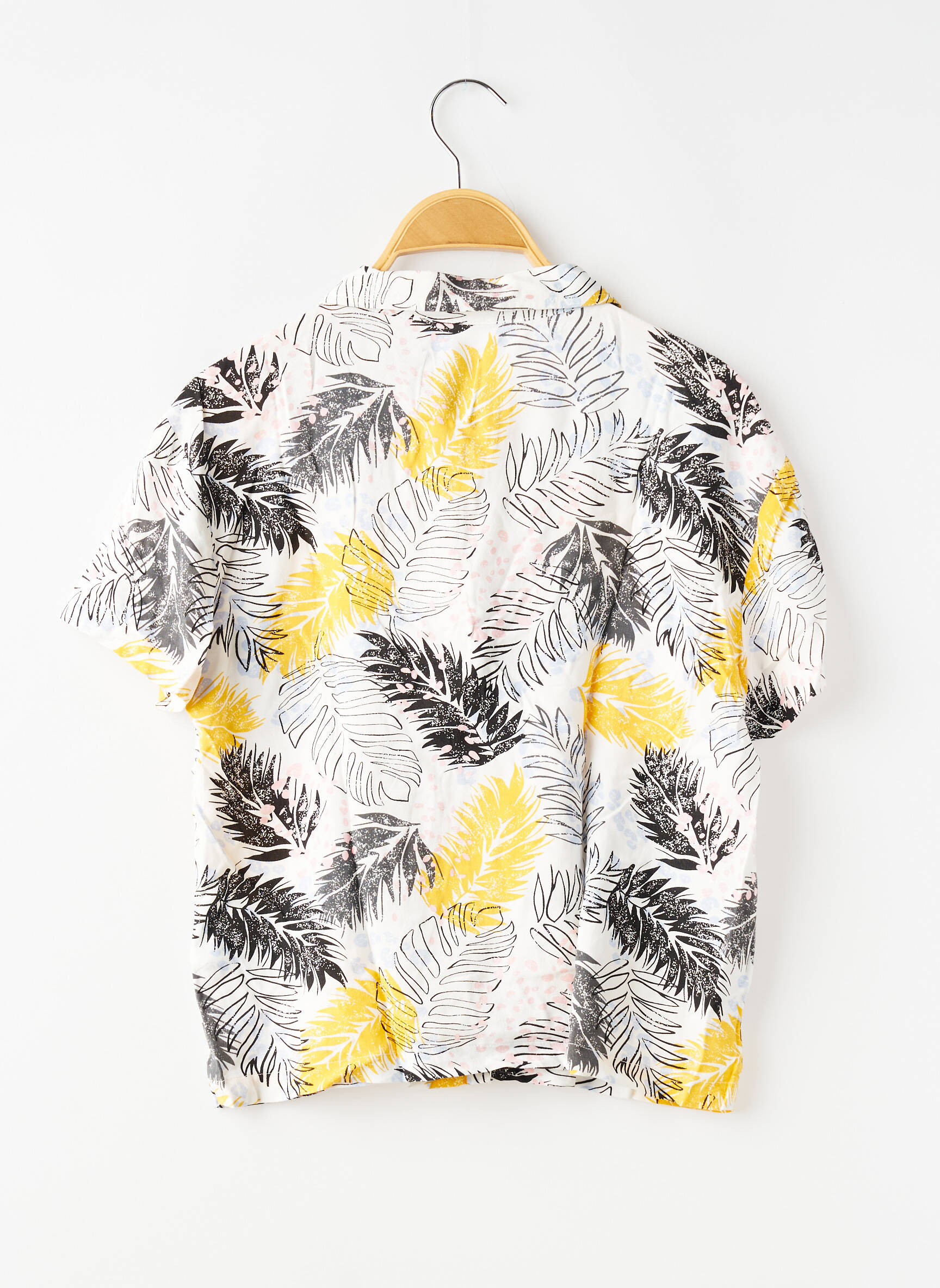 Chemise manches courtes tissage popeline jaune GARCIA garçon