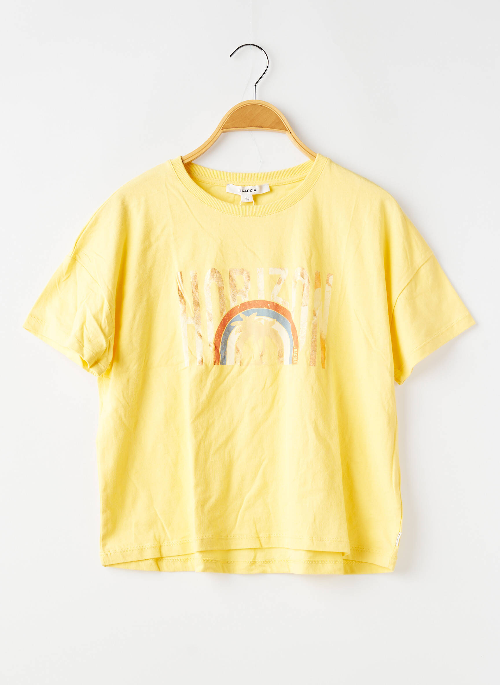 T-shirt stretch manches courtes jaune GARCIA fille